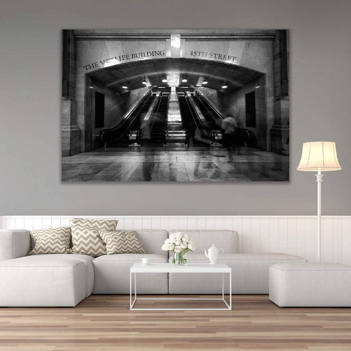 Stairways To The Top Black & White Escalators photographic art print by Cobra Art, alternate view 2