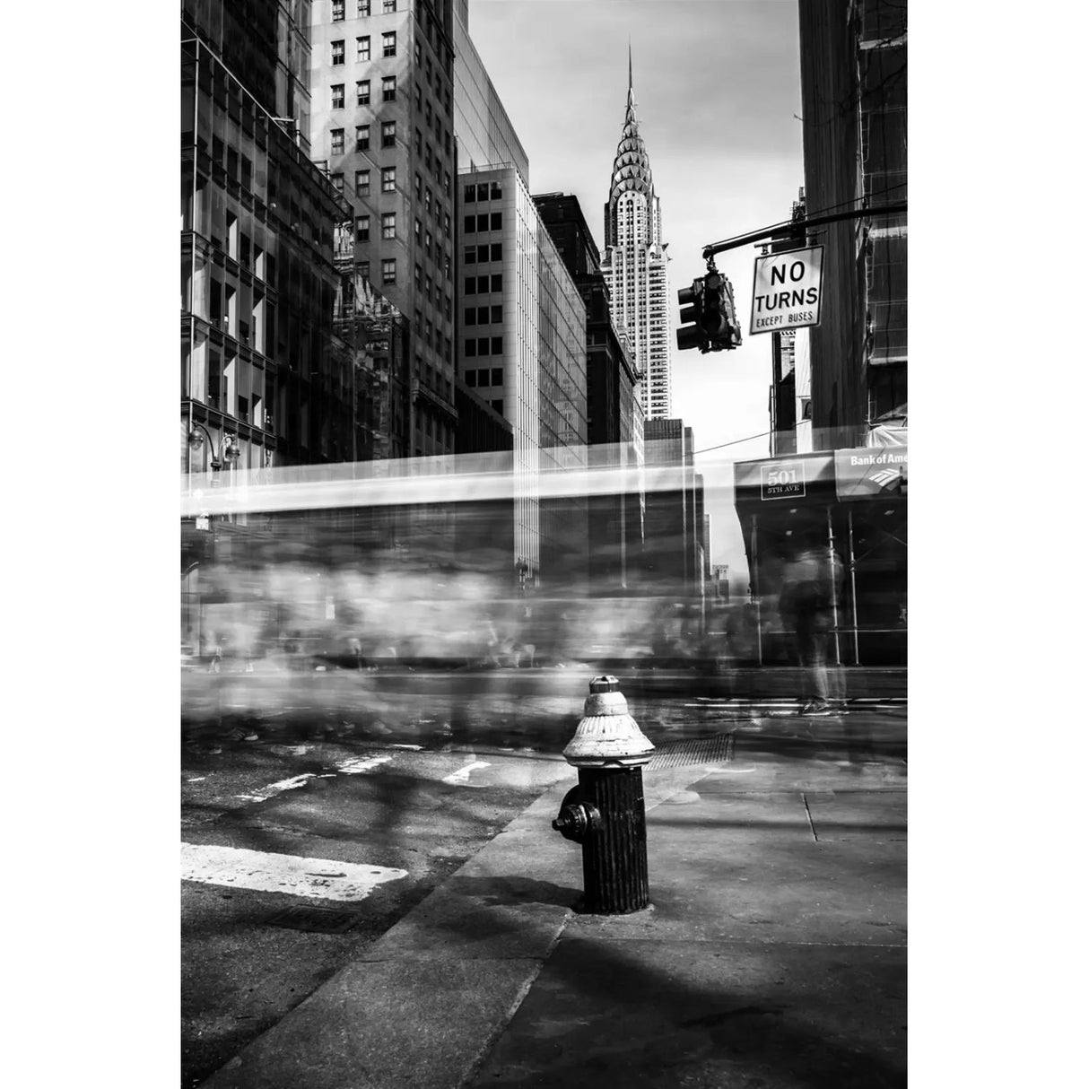 The Streets of NY Black & White Cityscape photographic art print by Cobra Art