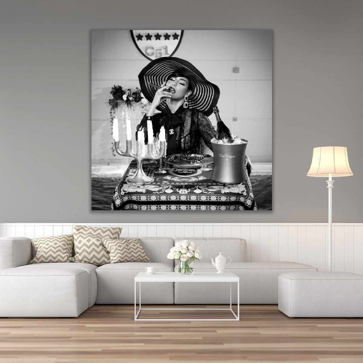Poolbrunch Monochromatic Elegant Woman photographic art print by Cobra Art, alternate view 2