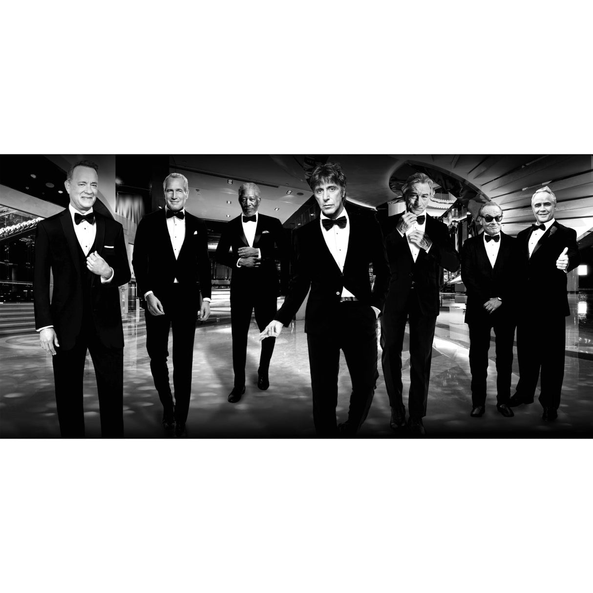 Big Shots of Hollywood Black & White Film Royalties photographic art print by Cobra Art
