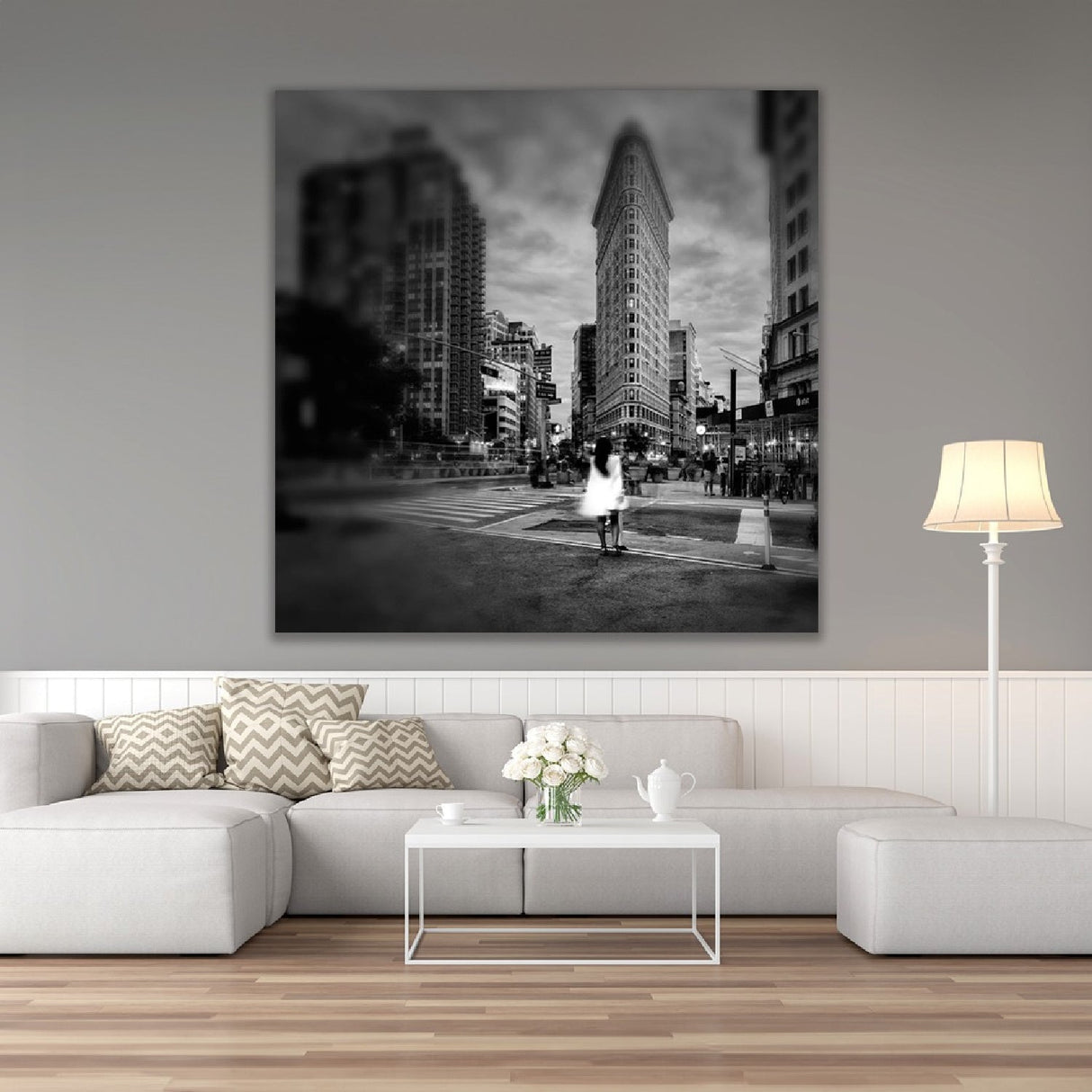 Flatiron Nightshot Black & White Iconic Building photographic art print by Cobra Art, alternate view 2