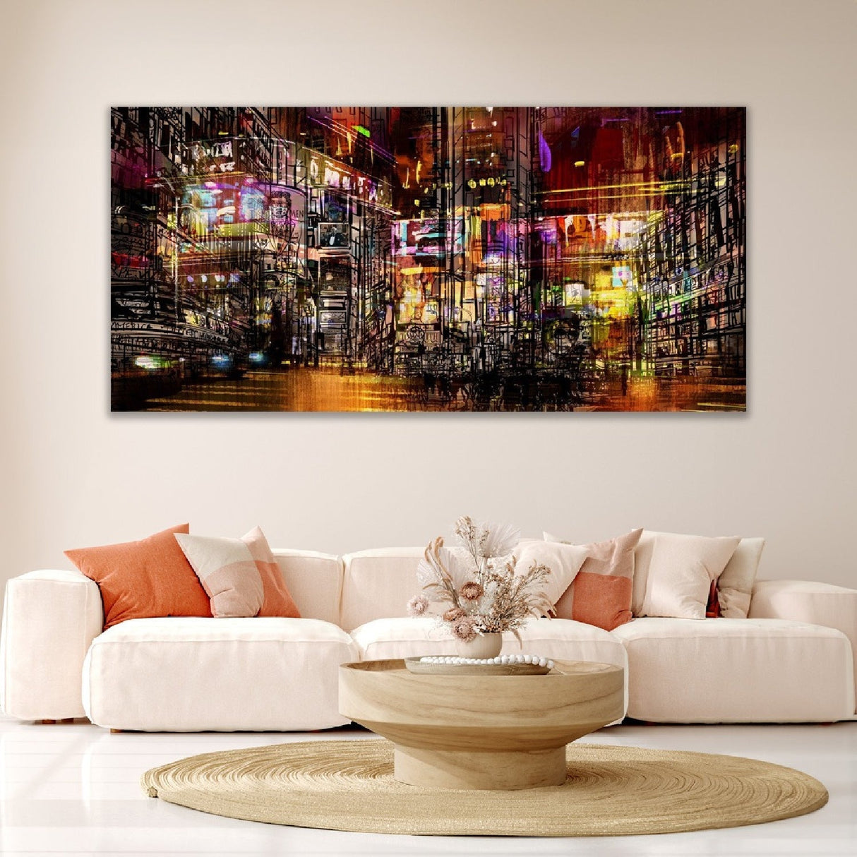 New York Night Multicolored City Lights photographic art print by Cobra Art, alternate view 2