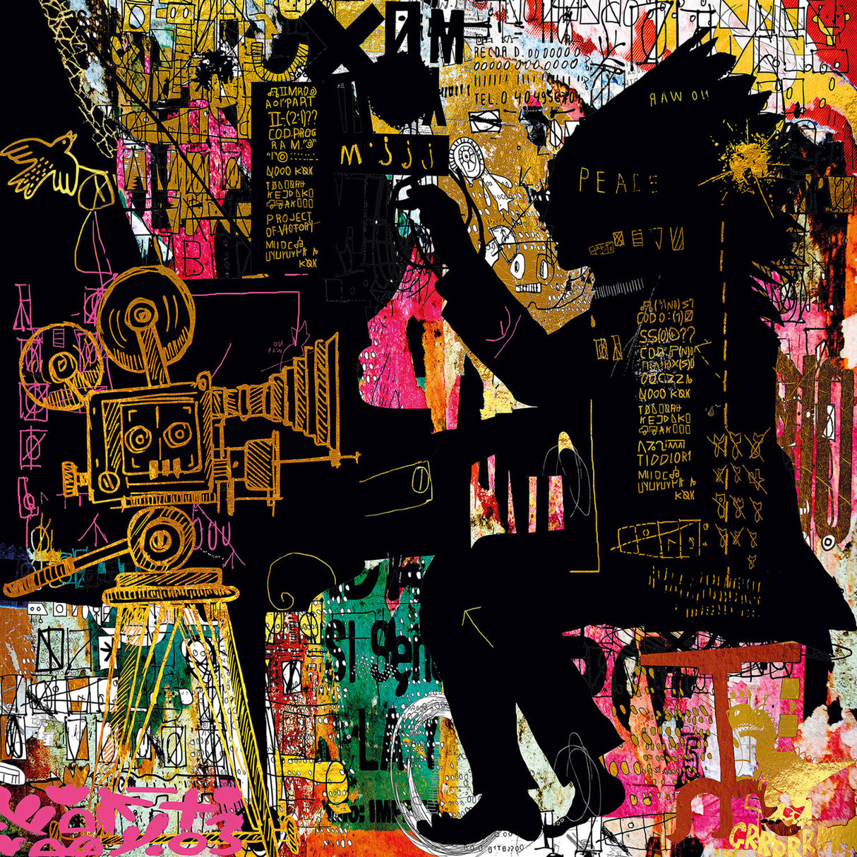 The Pianist Colorful Graffiti Style Art Print by Cobra Art