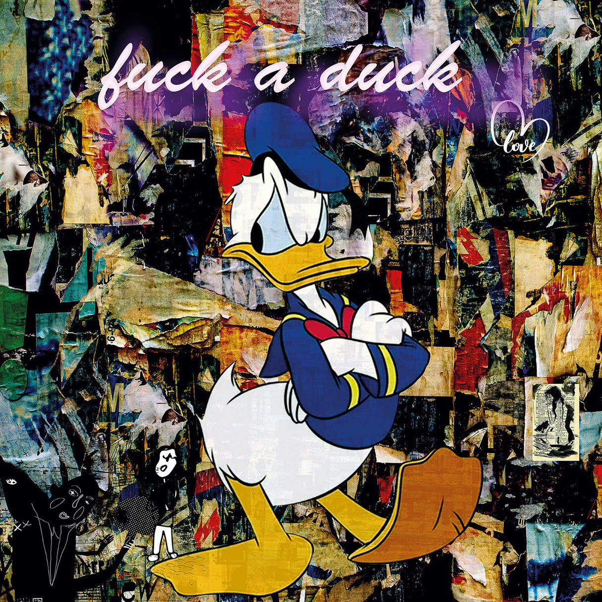 Fuck A Duck Donald Duck Art Print by Cobra Art