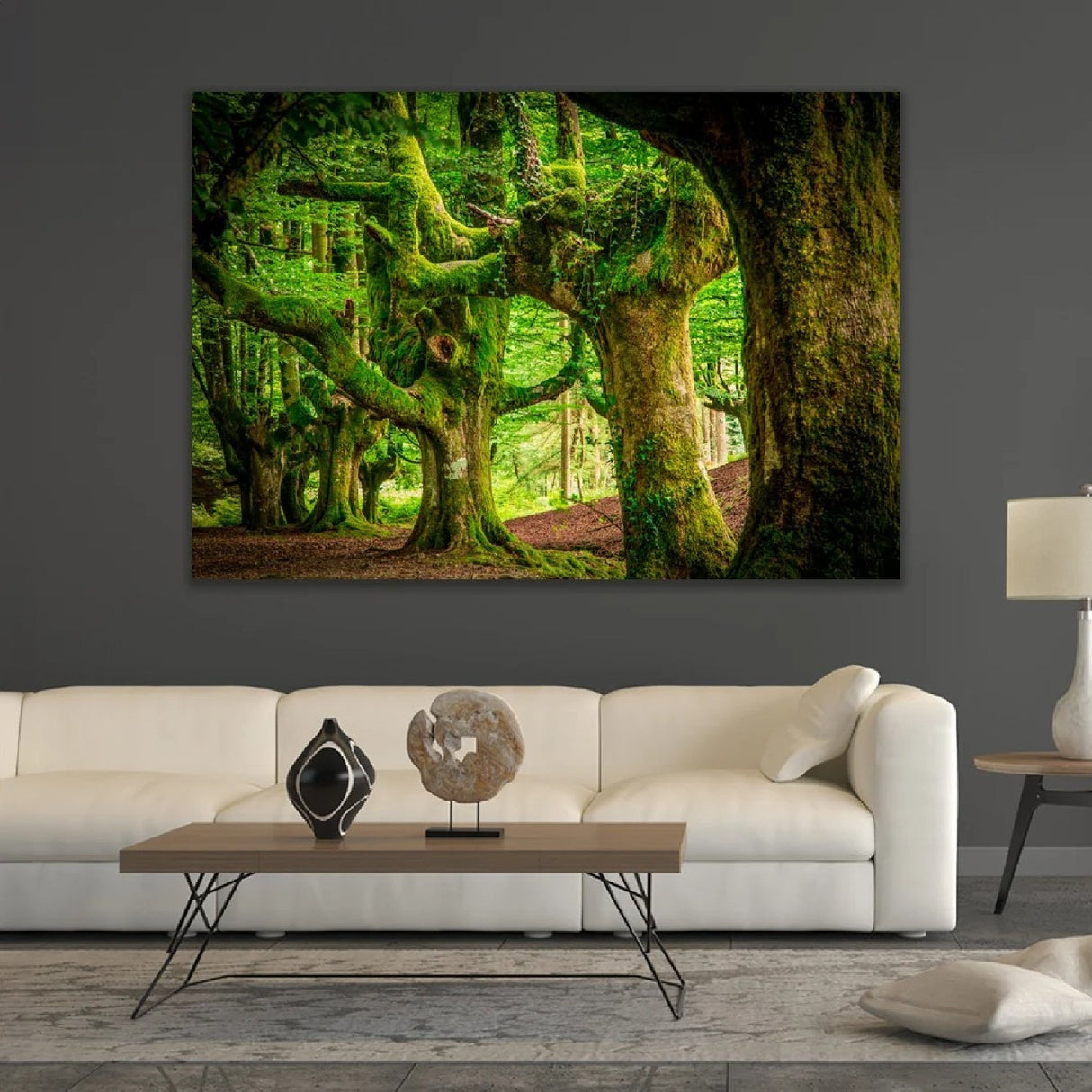 Gorbeia Forest Mossy Trees photographic art print by Cobra Art, alternate view 2