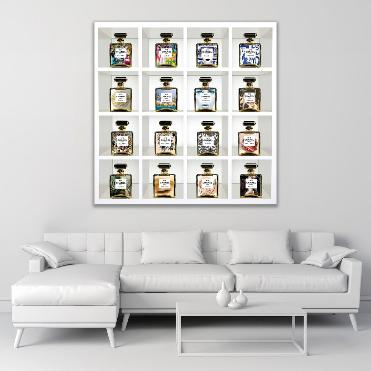 Scent of Life Perfume Bottle Collage photographic art print by Cobra Art, alternate view 2