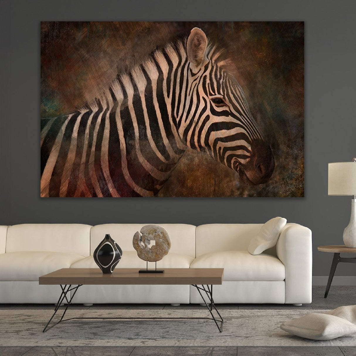Tranquil Weathered Zebra photographic art print by Cobra Art, alternate view 2
