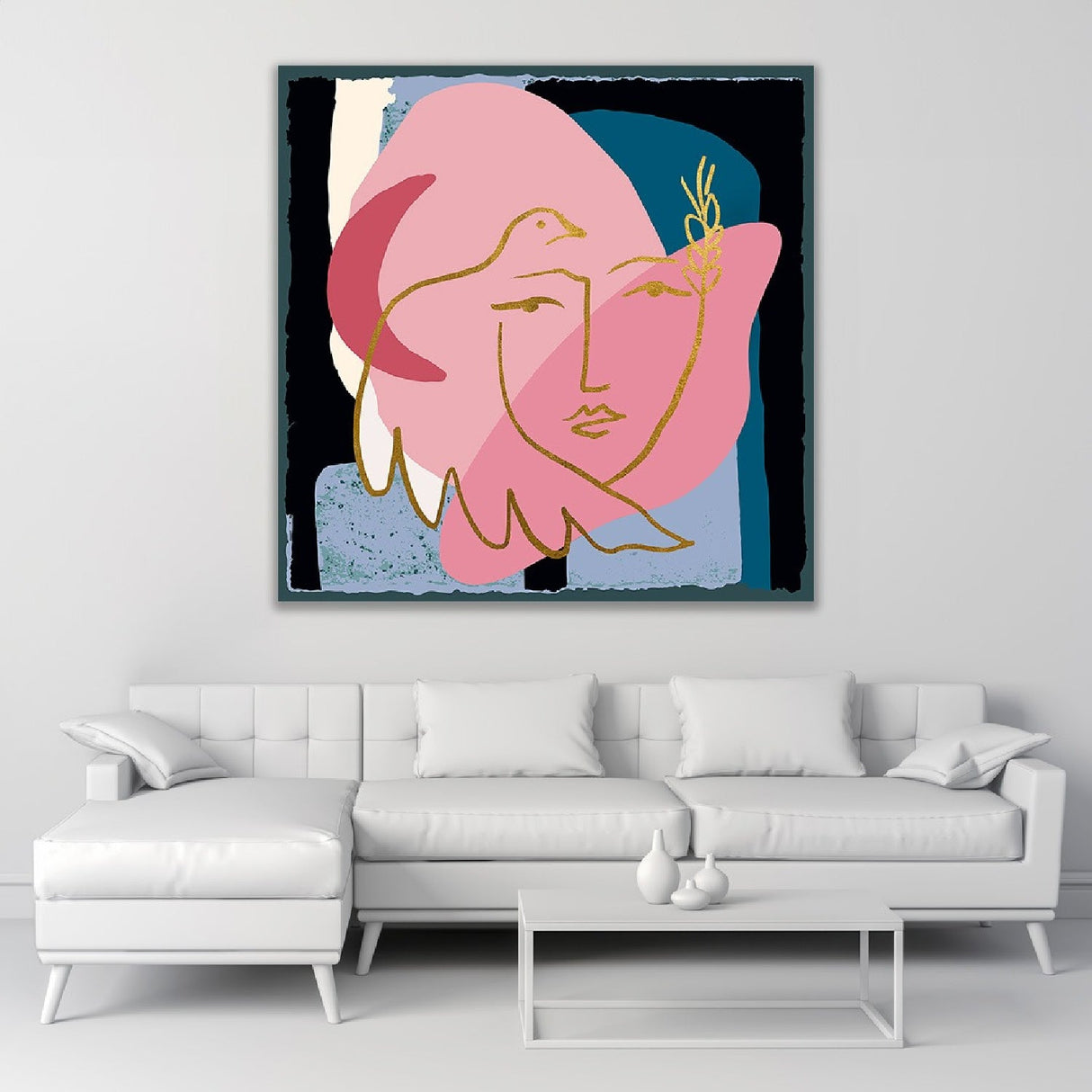 Day's of Peace Dove & Face Art Print by Cobra Art, alternate view 2