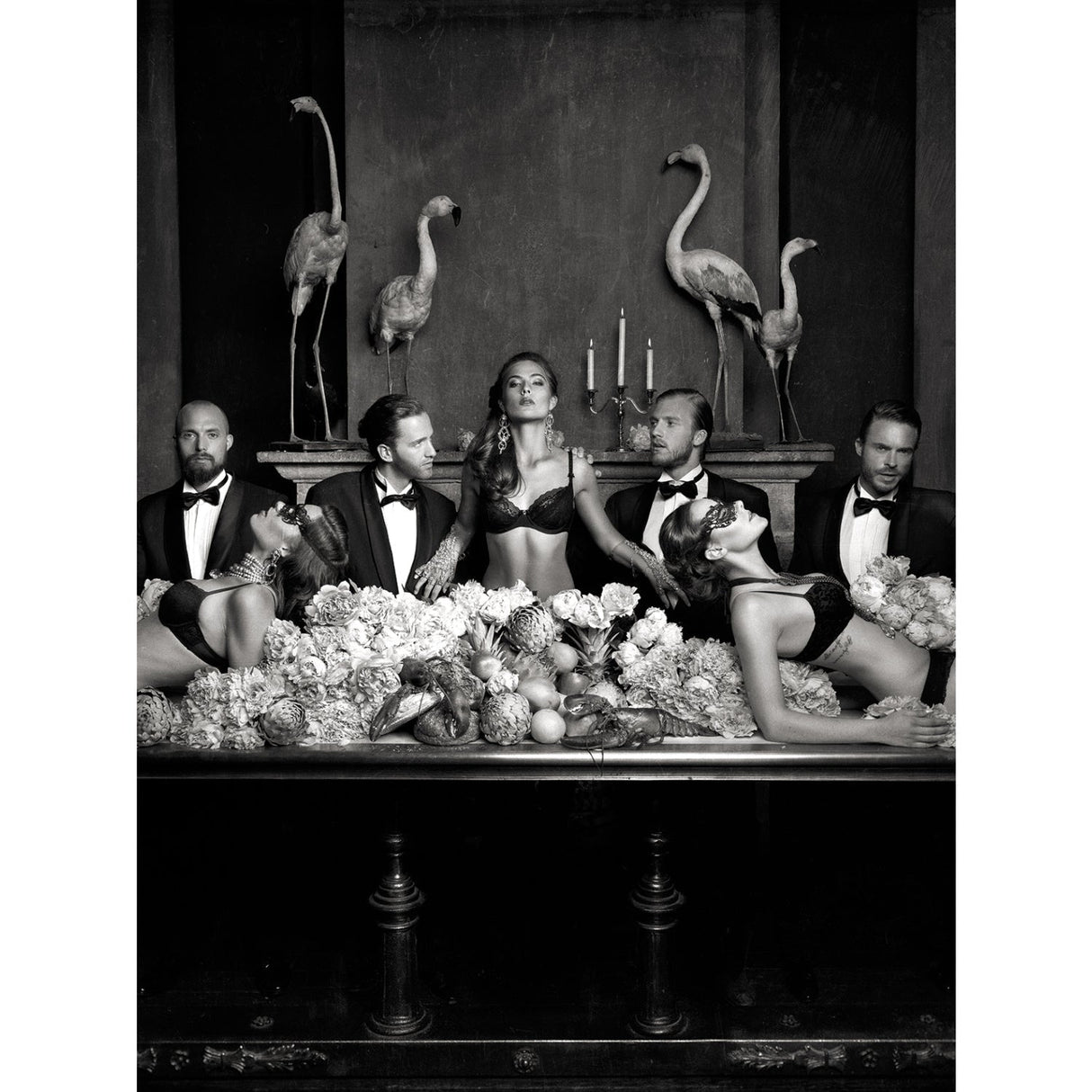 Providence Monochromatic Bow Tied Men photographic art print by Cobra Art