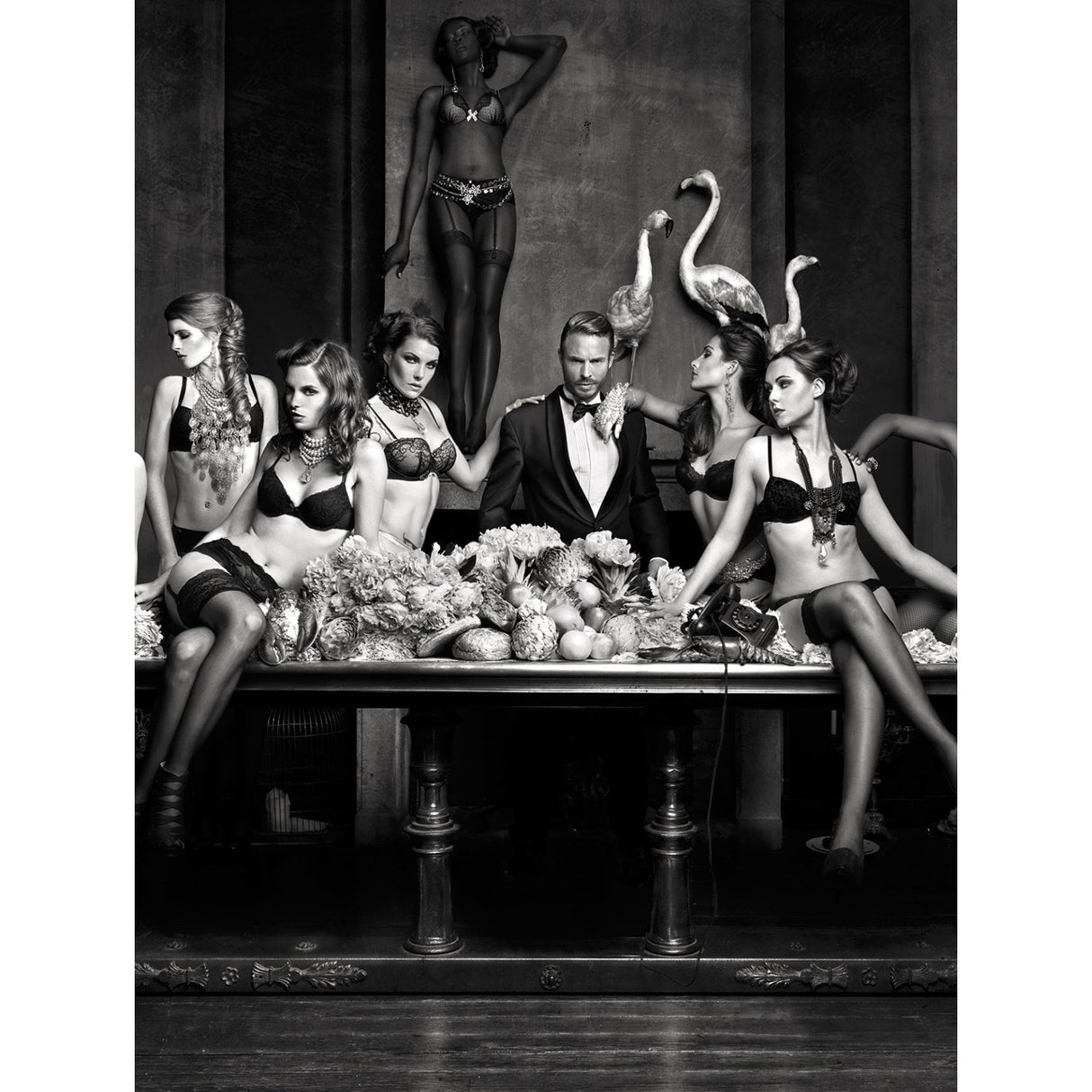 Manly Monochromatic Bikini Ladies photographic art print by Cobra Art
