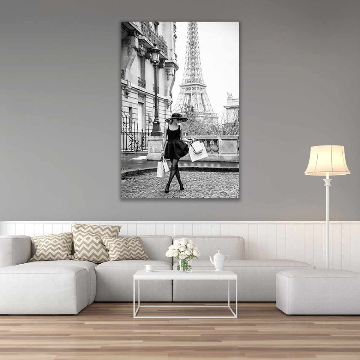 Josefine Lywinge Paris Shopping Black Dressed Woman photographic art print by Cobra Art, alternate view 2