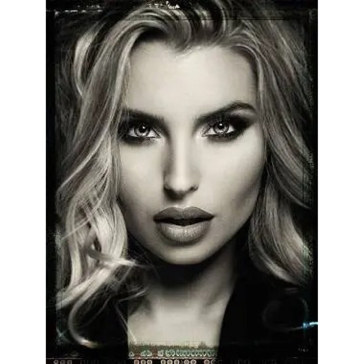 Claudia Black & White Woman Portrait photographic art print by Cobra Art