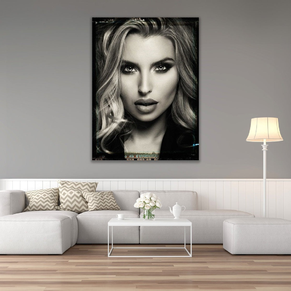 Claudia Black & White Woman Portrait photographic art print by Cobra Art, alternate view 2