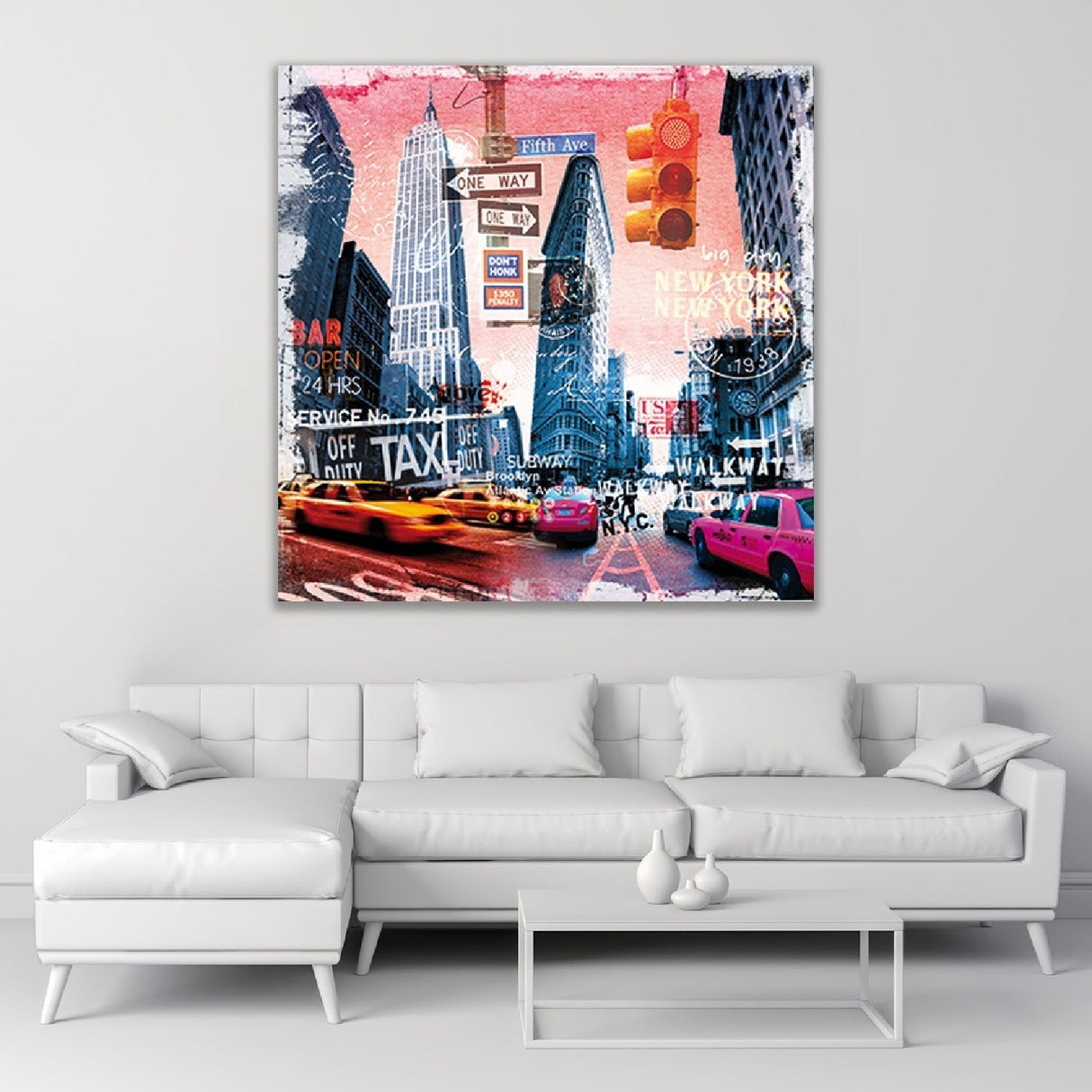 New Yor Dawn Colorful City photographic art print by Cobra Art, alternate view 2