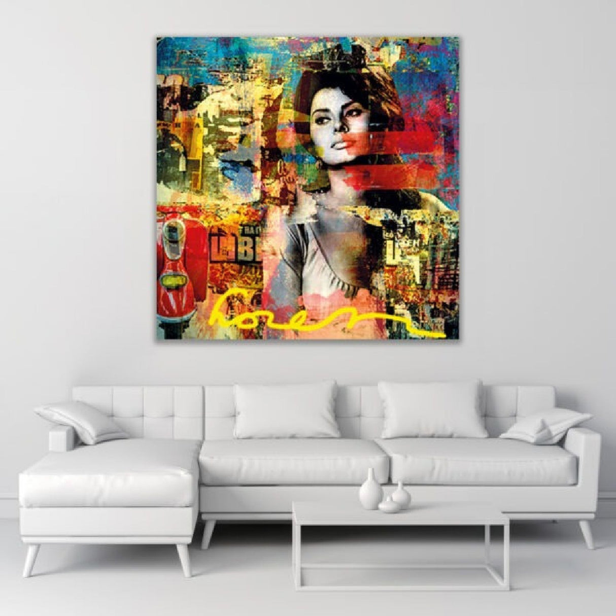 Sophia Loren Movie Star Multicolored photographic art print by Cobra Art, alternate view 2