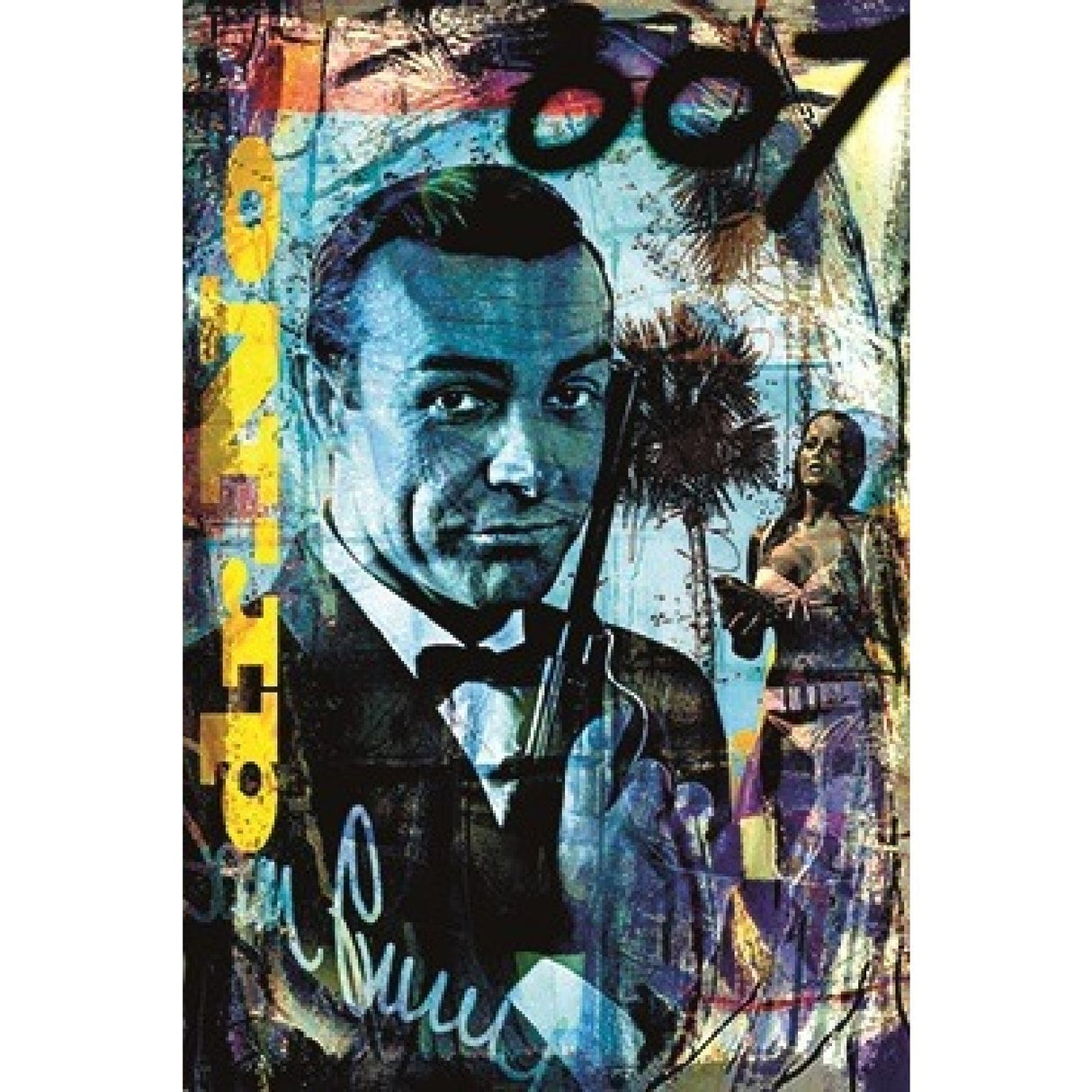 James Bond Multicolored Graphic Photography Art art print by Cobra Art