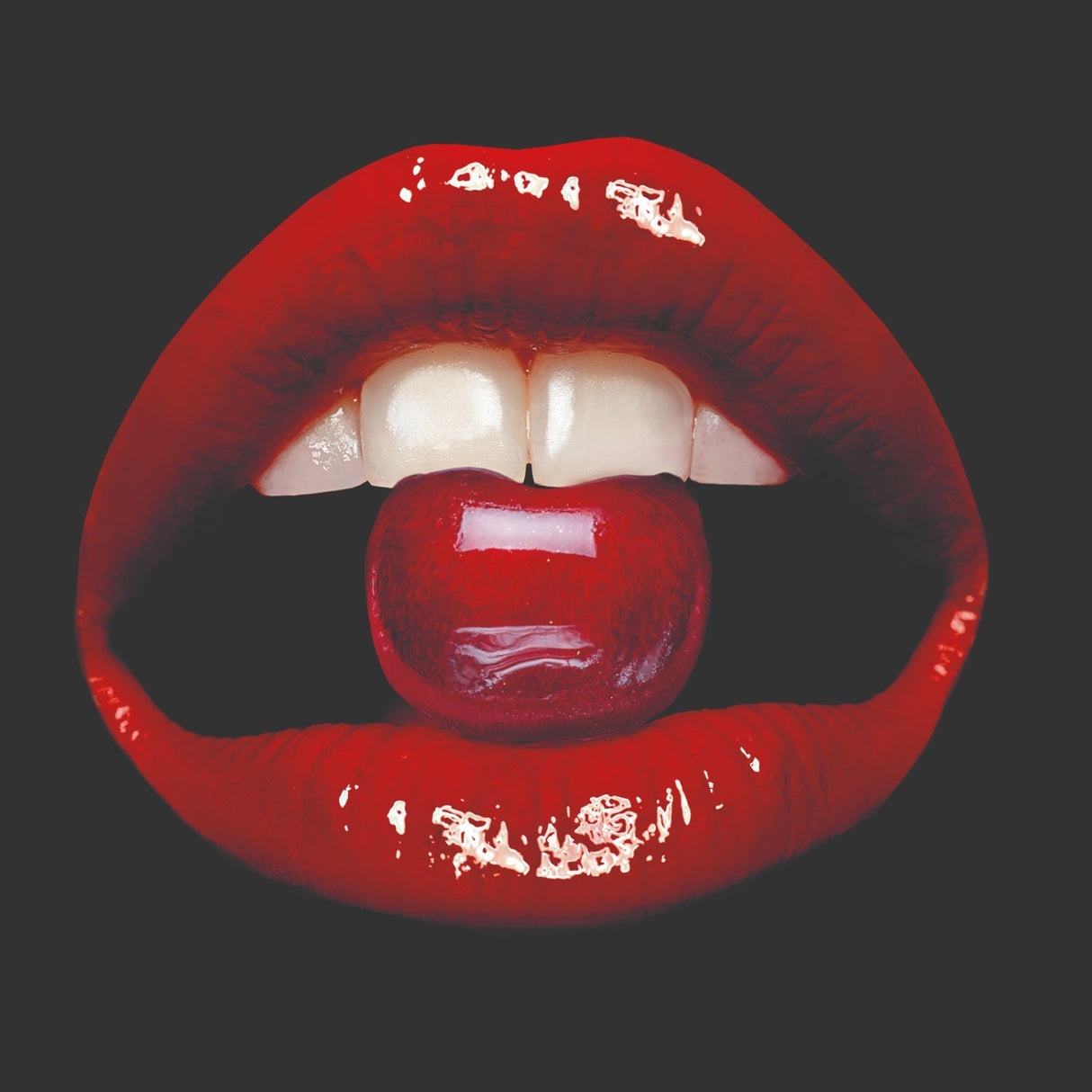 Cherry Lips Glossy Red Kisser photographic art print by Cobra Art