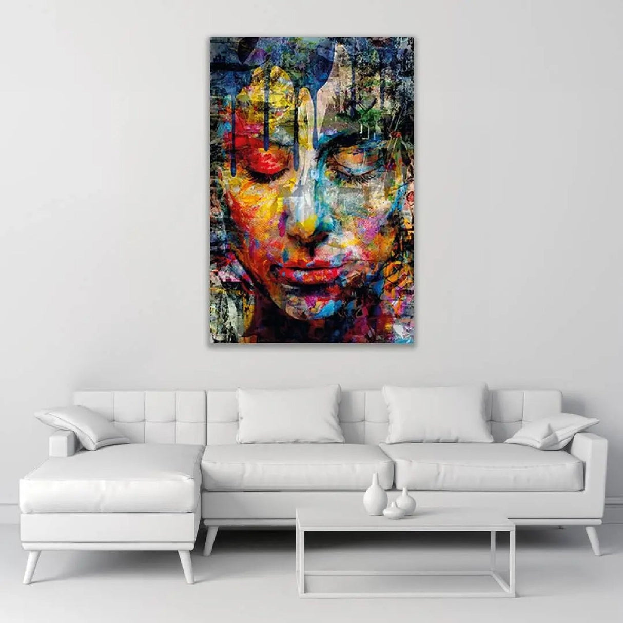 Meditation Multi-Colored Face Plexiglass Artwork art print by Cobra Art, alternate view 2