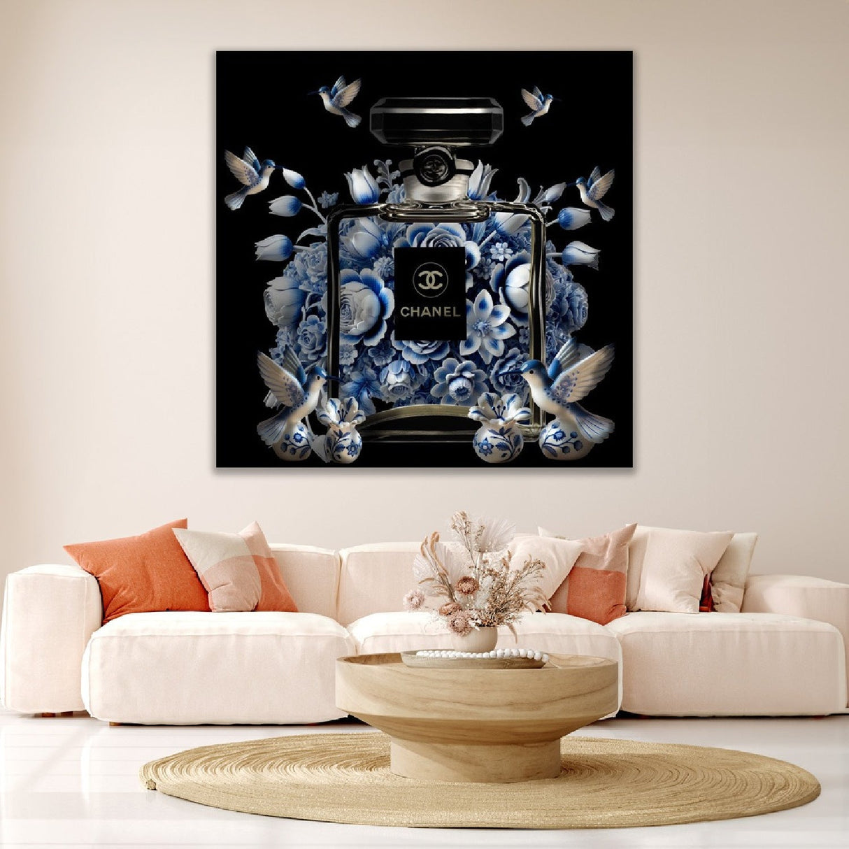 Blue Essence Floral Perfume Bottle photographic art print by Cobra Art, alternate view 2