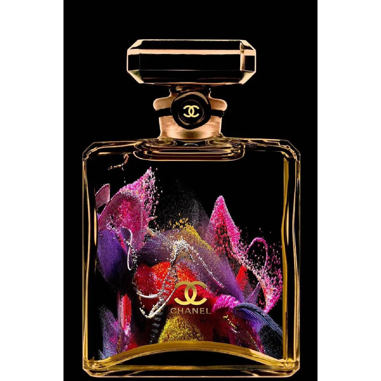 Colorful Perfume Photographic Art – Vibrant Essence – front view
