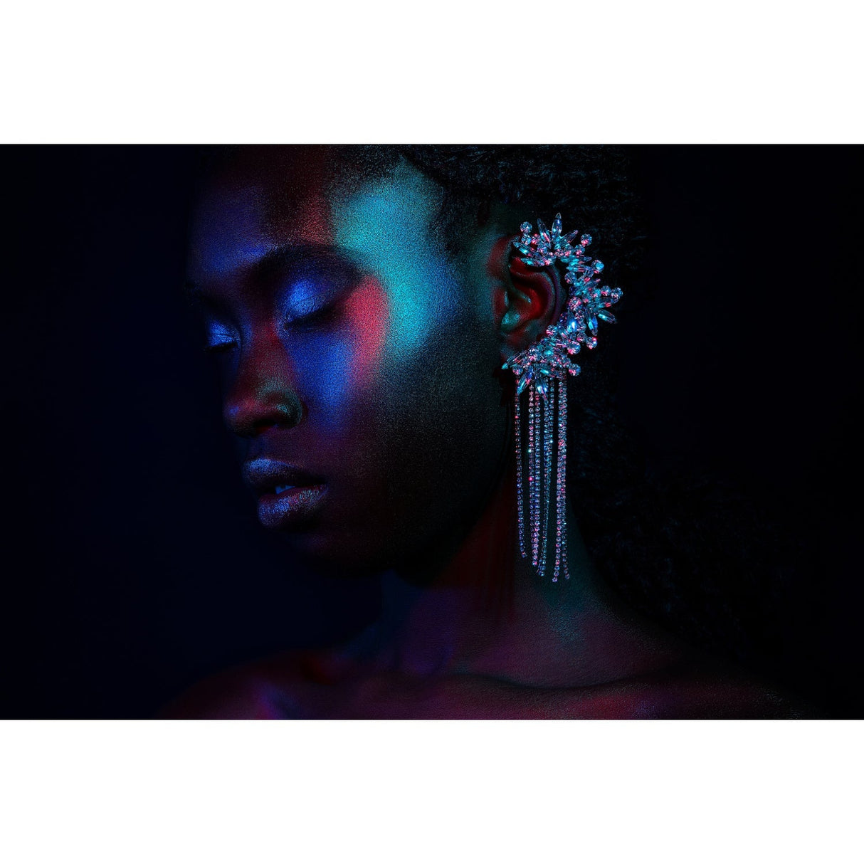 Precious Silence Black Woman Portrait photographic art print by Cobra Art