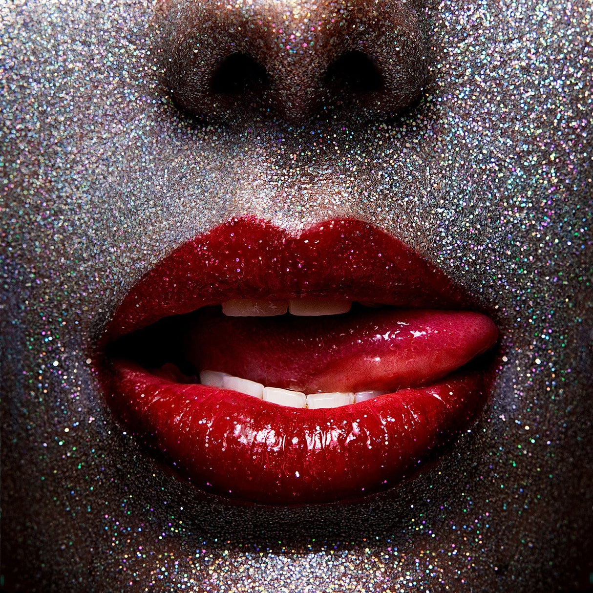 Lips of Fire Red Lips photographic art print by Cobra Art