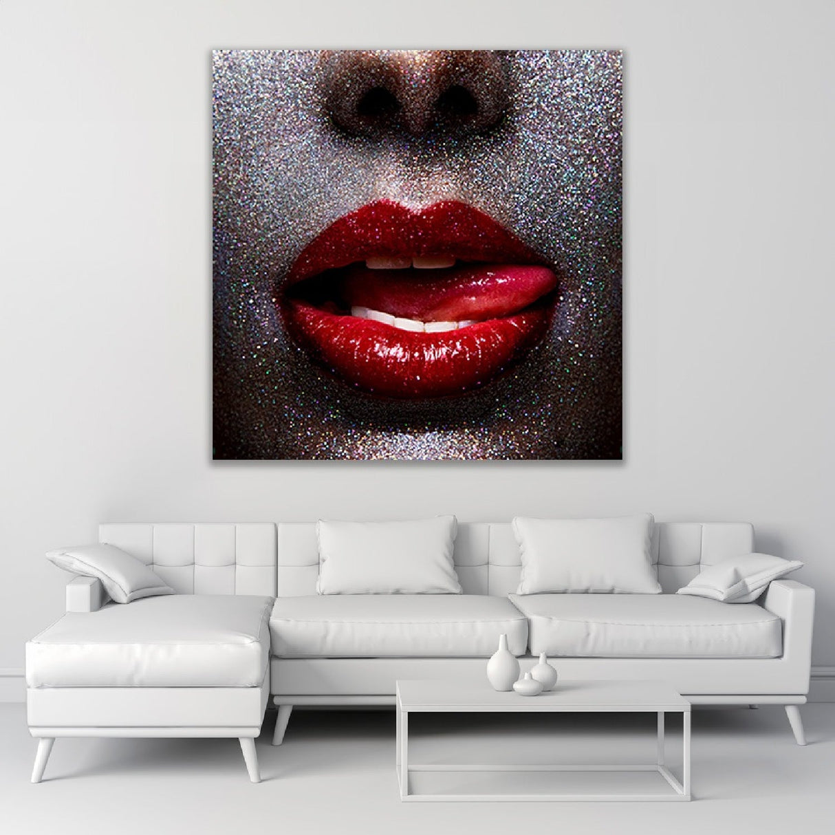 Lips of Fire Red Lips photographic art print by Cobra Art, alternate view 2