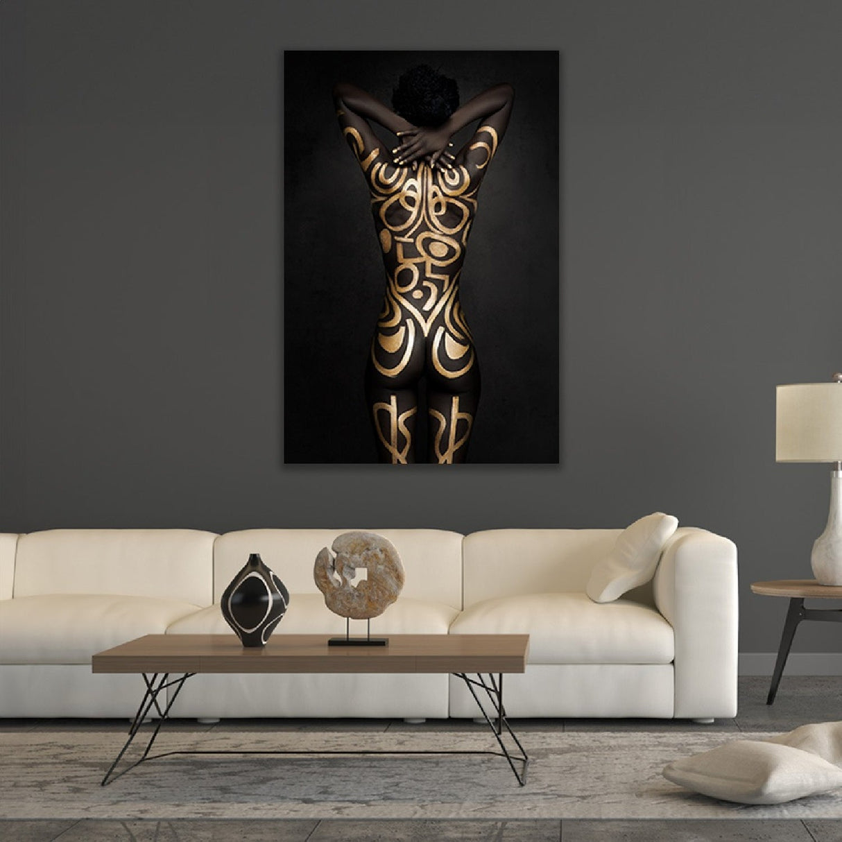 Modern European furniture - Golden Body Paint Photographic Art - www.oroa.com