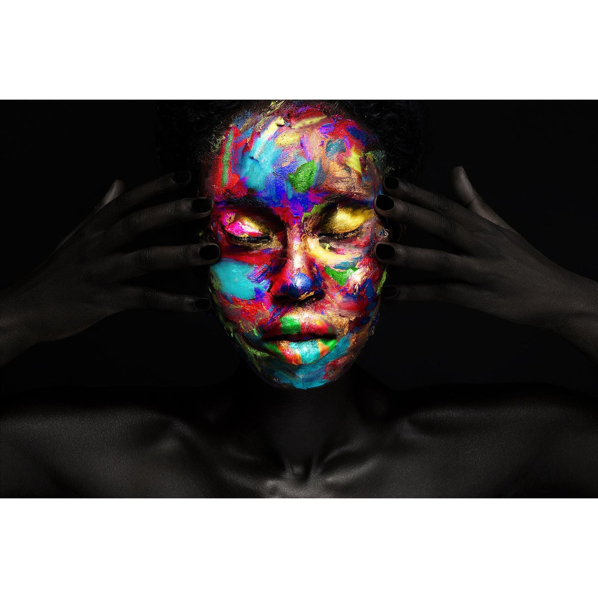 Spectrum of a Face Colorful Woman Portrait photographic art print by Cobra Art