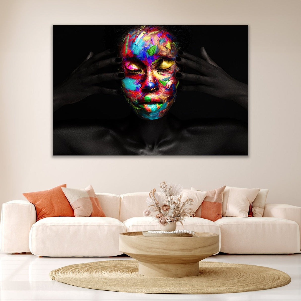 Spectrum of a Face Colorful Woman Portrait photographic art print by Cobra Art, alternate view 2