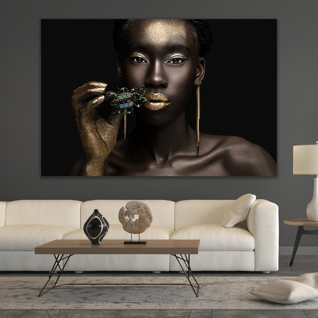 Golden Creature Black Woman photographic art print by Cobra Art, alternate view 2