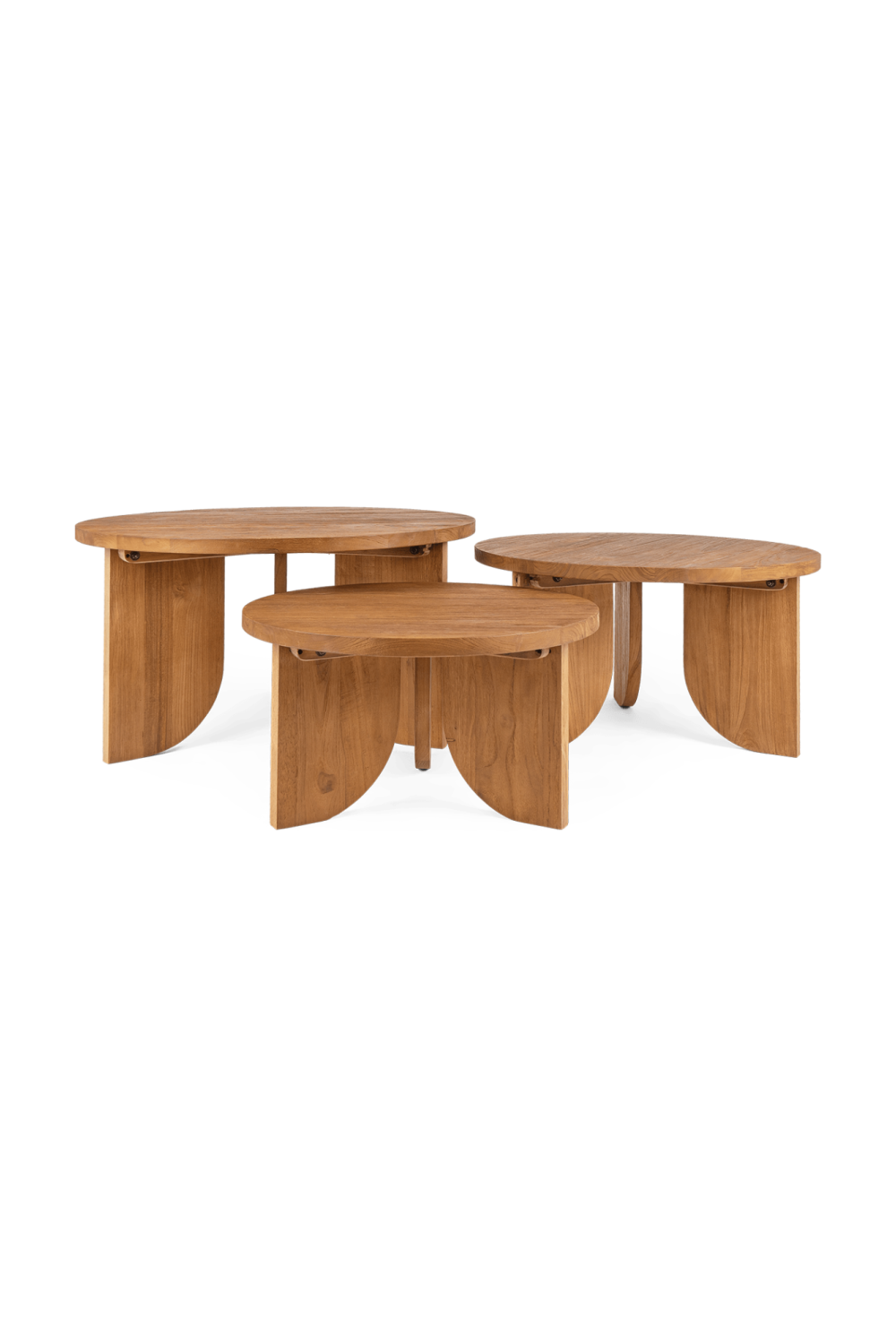 Teak Round Coffee Table Set (3) | dBodhi Ace | OROA.com