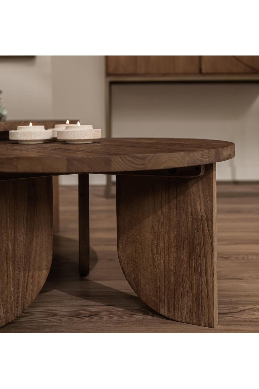 Teak Round Coffee Table Set (3) | dBodhi Ace | OROA.com