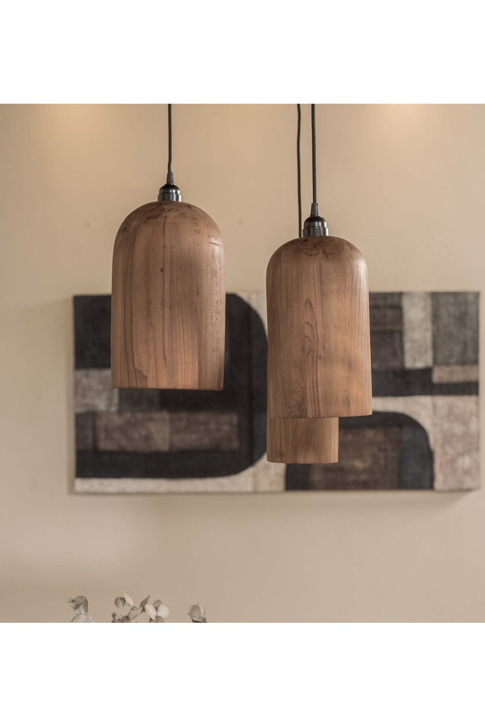 Teak Wood Pendant Lamp | dBodhi Bullet | OROA.com
