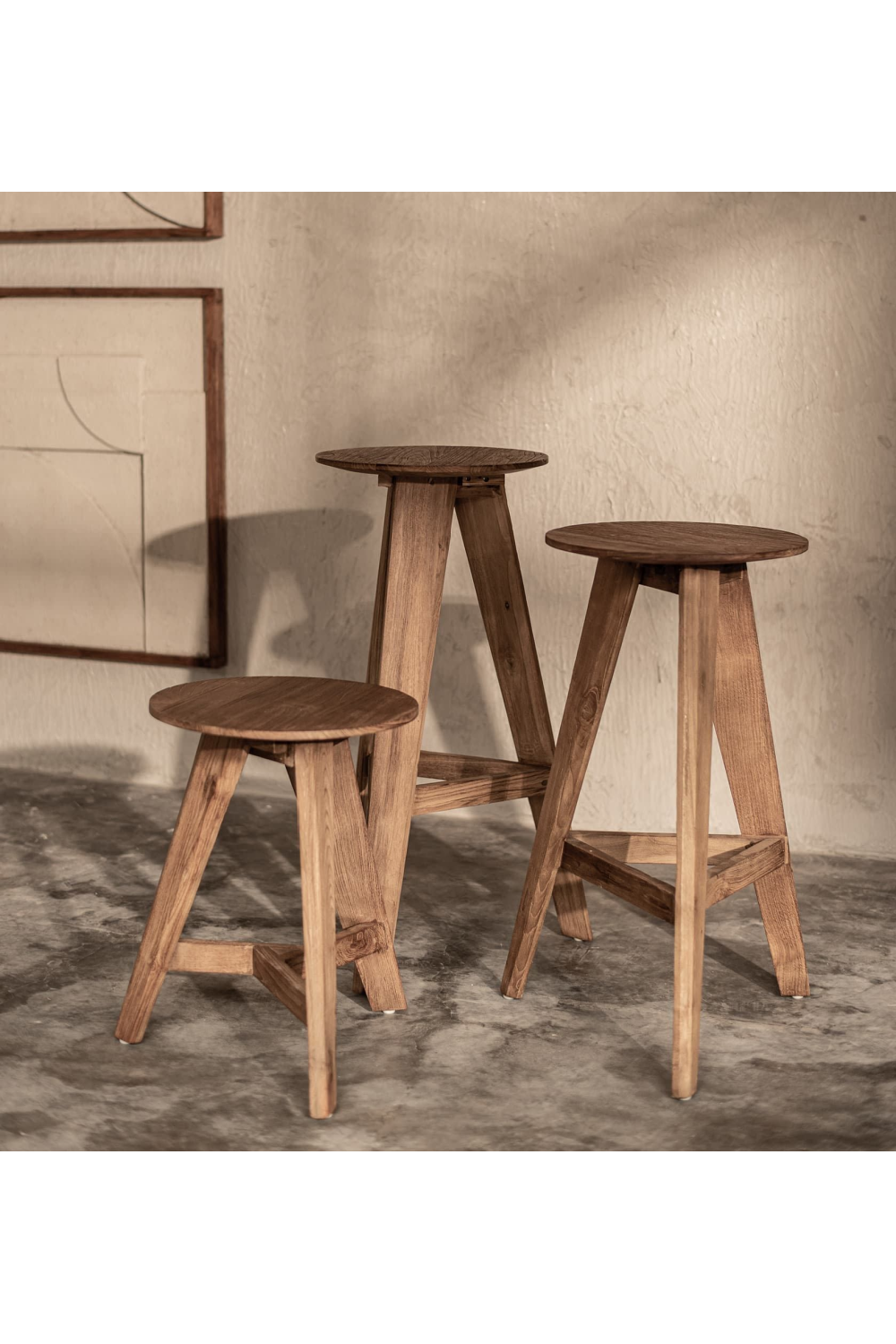 Round Teak Wood Kitchen Stool | dBodhi Berri | OROA.com