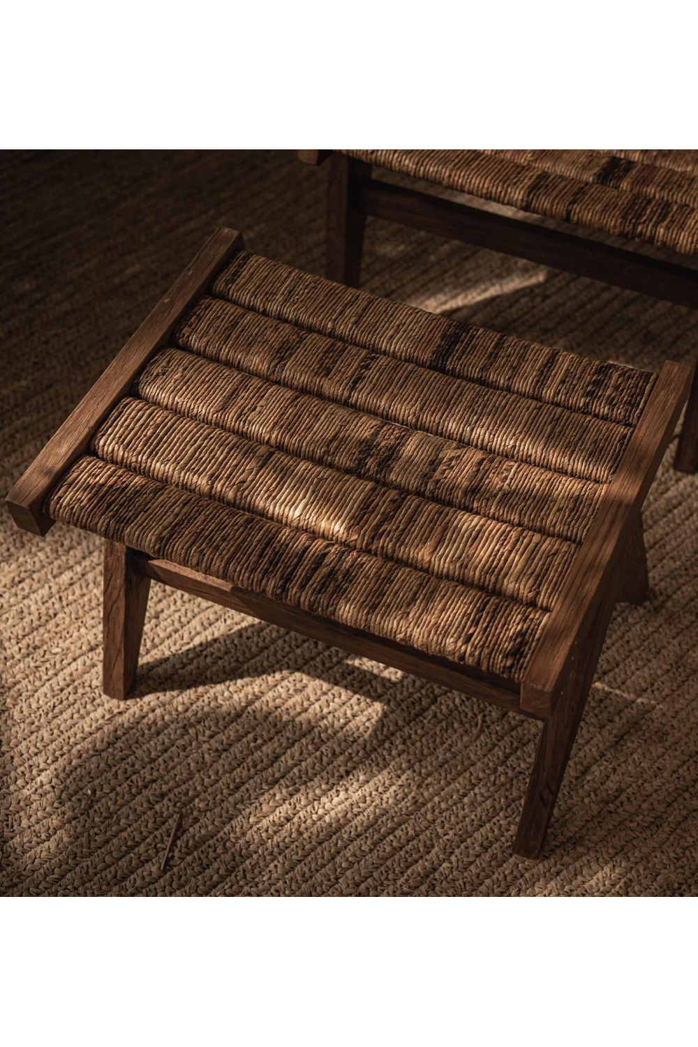 Abaca Weave Foot Stool | dBodhi Caterpillar Brawny | OROA.com