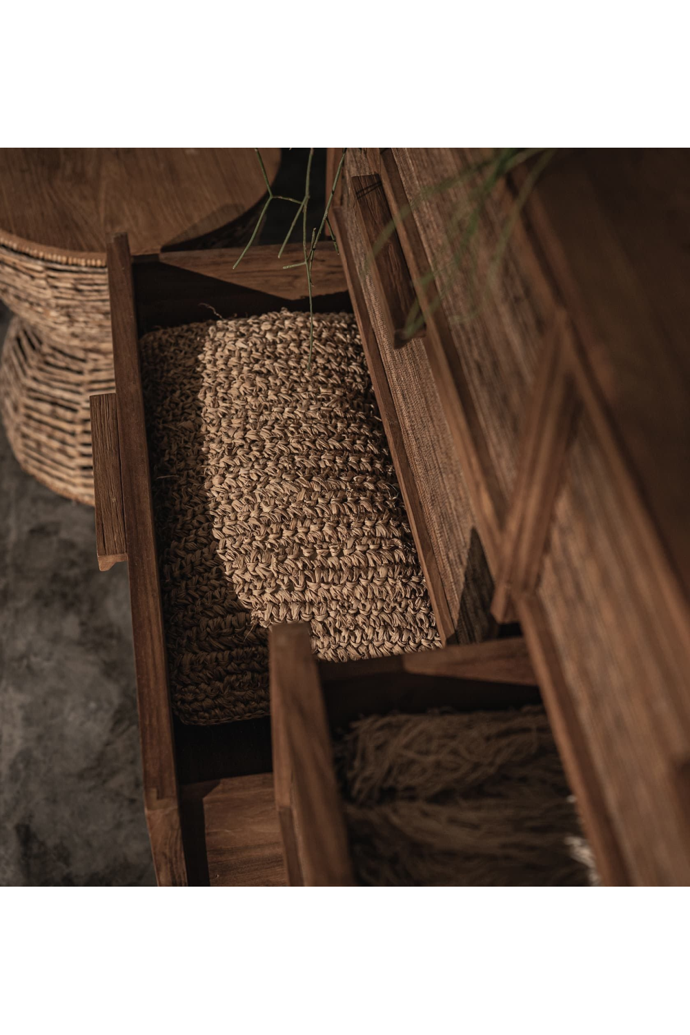 Handwoven Palm Leaves 6-Drawer Dresser | dBodhi Coco | OROA.com