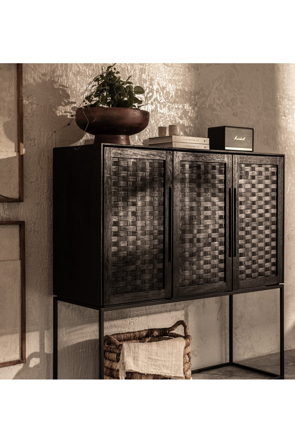 Charcoal Teak Wooden Cabinet | dBodhi Karma | OROA.com