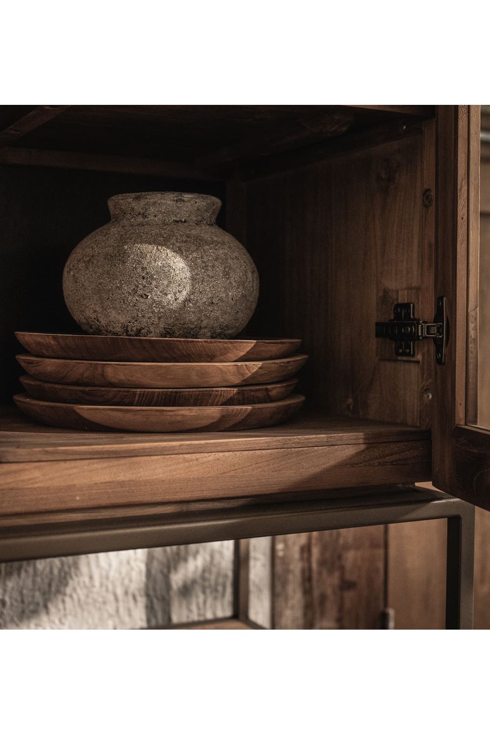 Wooden Cabinet with 2-Glass Doors | dBodhi Karma | OROA.com