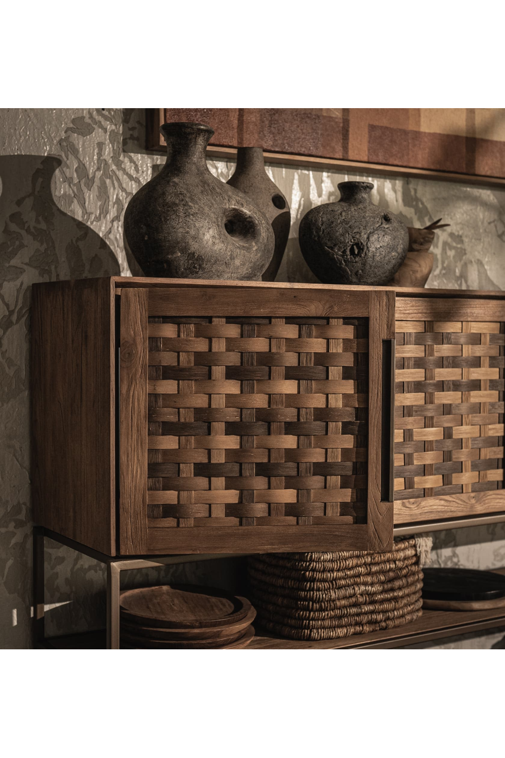 Natural Wooden High Dresser | dBodhi Karma | OROA.com