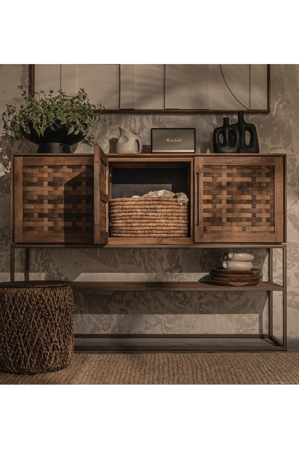 Natural Wooden High Dresser | dBodhi Karma | OROA.com