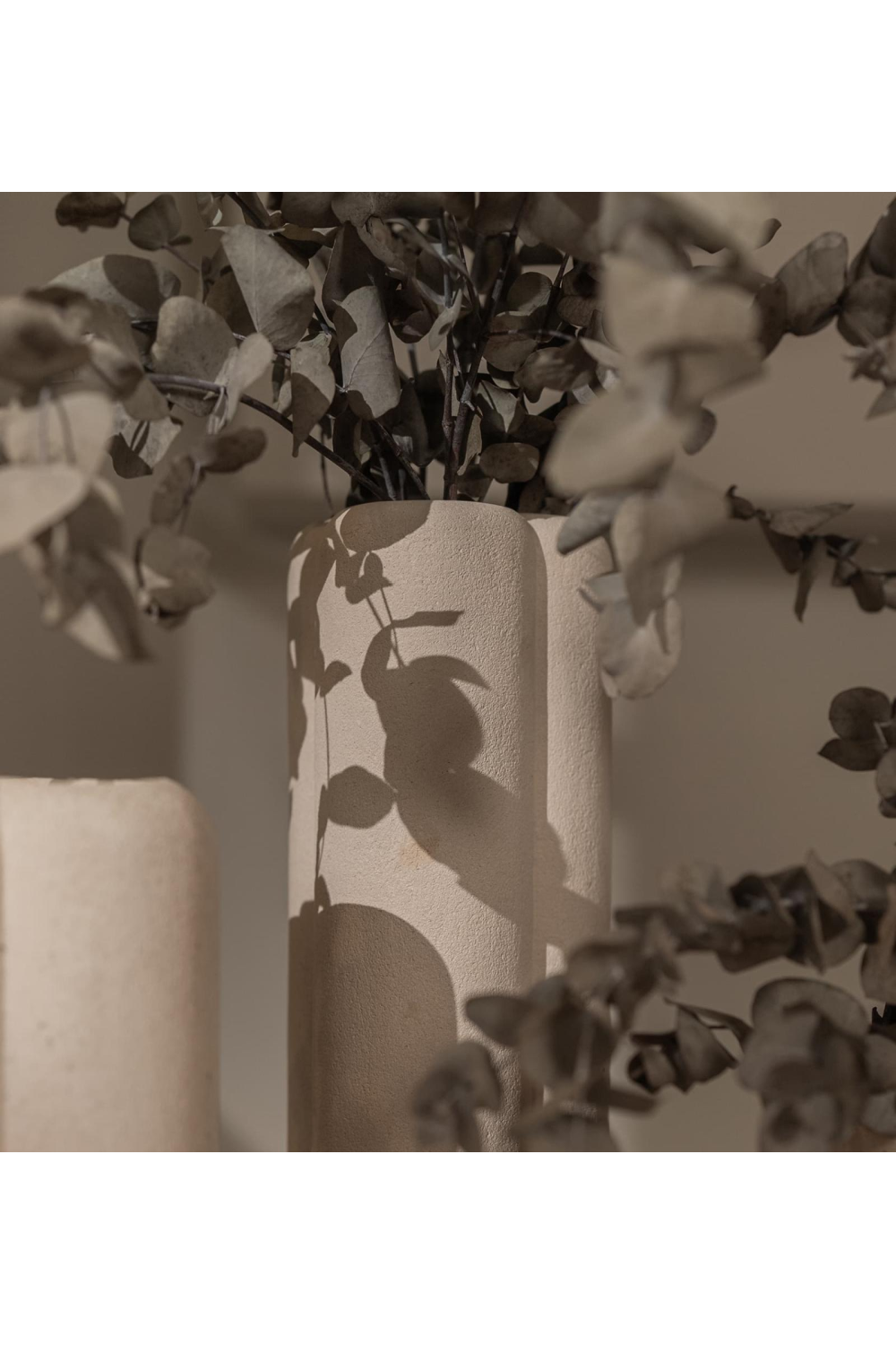 White Sandstone Curved Vase | dBodhi | OROA.com