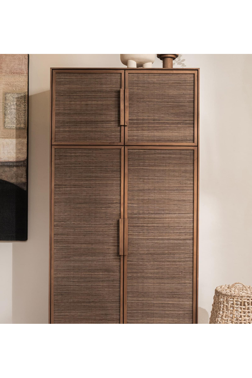 Coconut Leaf 4-Door Wardrobe | dBodhi Hopper | OROA.com