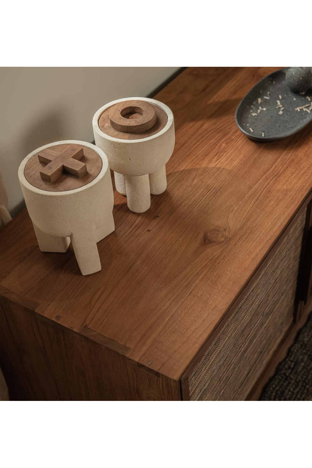 Sandstone Pedestal Lidded Bowl | dBodhi Elin | OROA.com