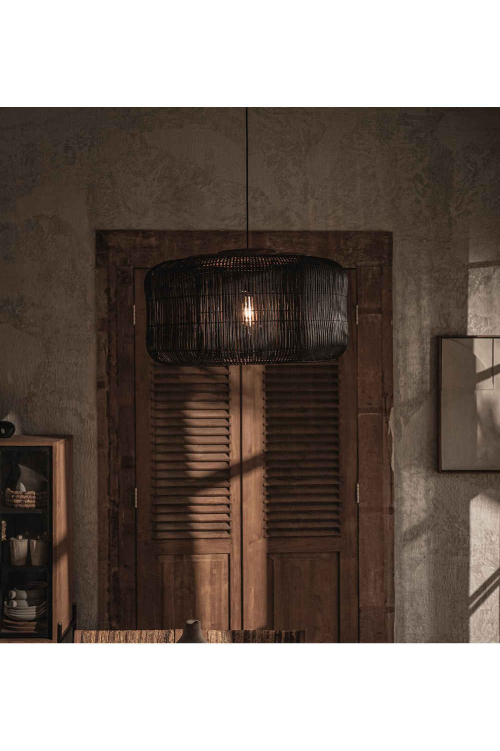 Charcoal Rattan Hanging Lamp | dBodhi Bucket | OROA.com