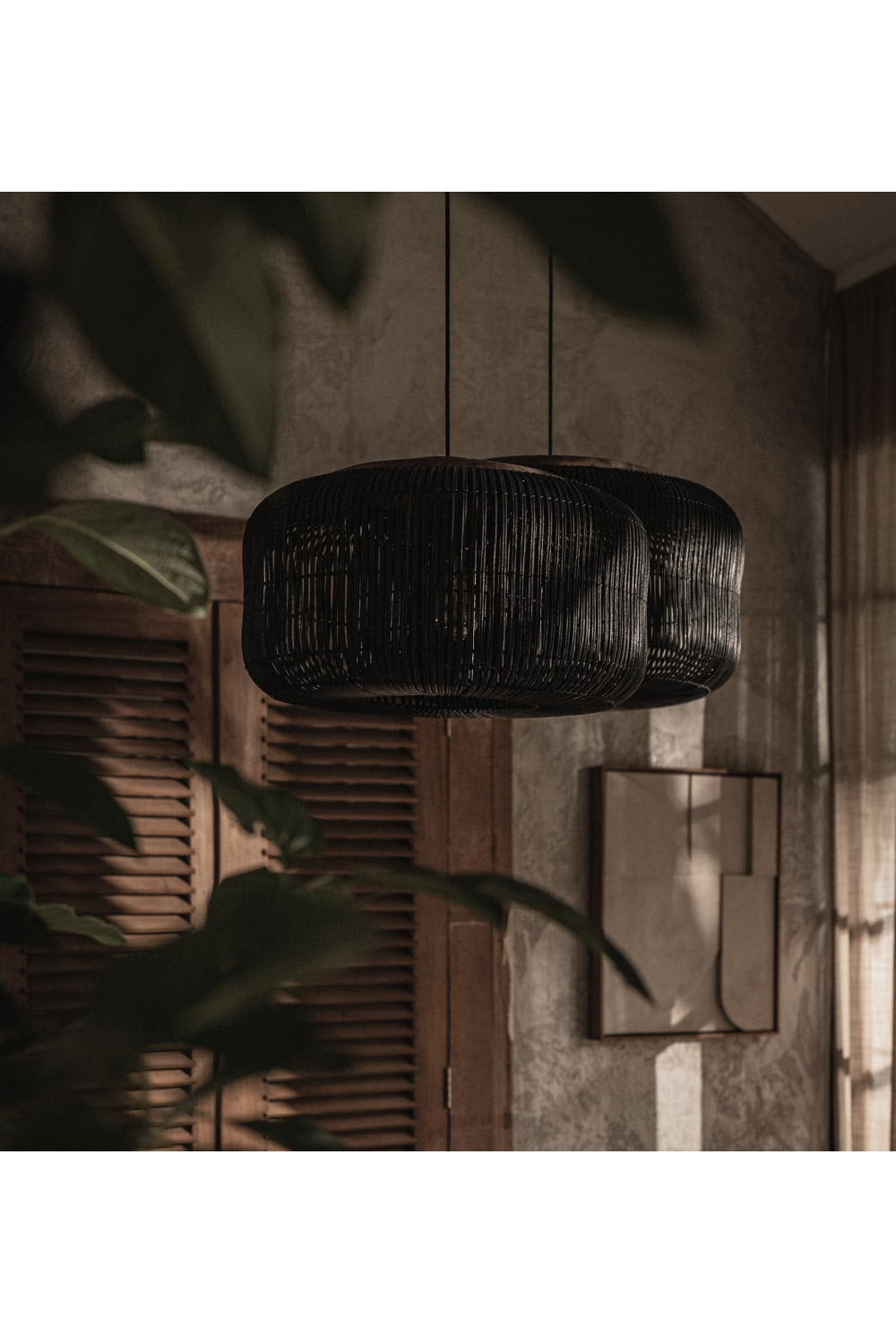 Charcoal Rattan Hanging Lamp | dBodhi Bucket | OROA.com