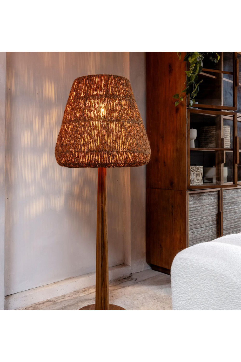 Woven Coconut Fiber Floor Lamp | dBodhi Big Ben | OROA.com