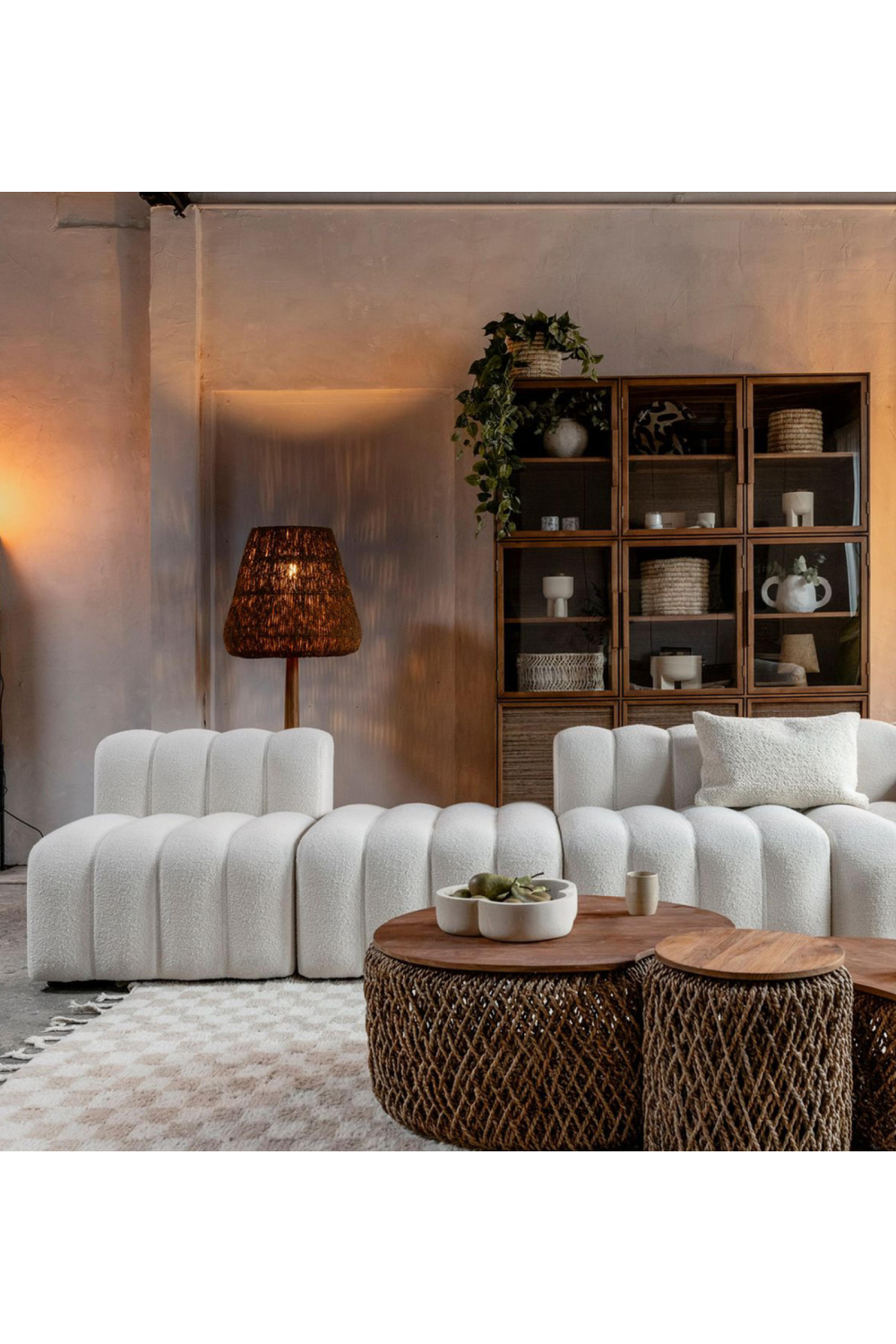 Woven Coconut Fiber Floor Lamp | dBodhi Big Ben | OROA.com