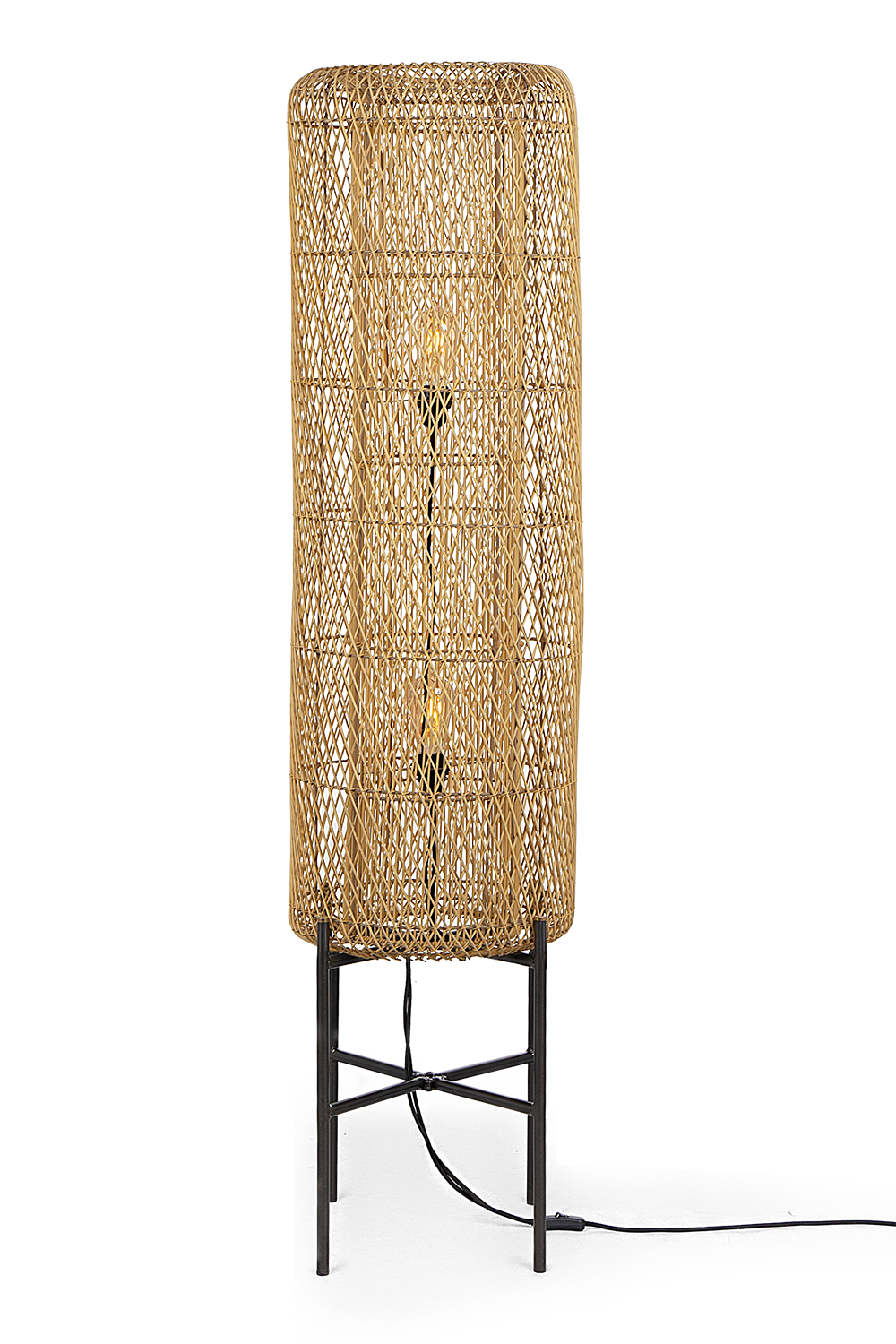 Rattan Mesh Structure Floor Lamp | dBodhi Chunk | OROA.com