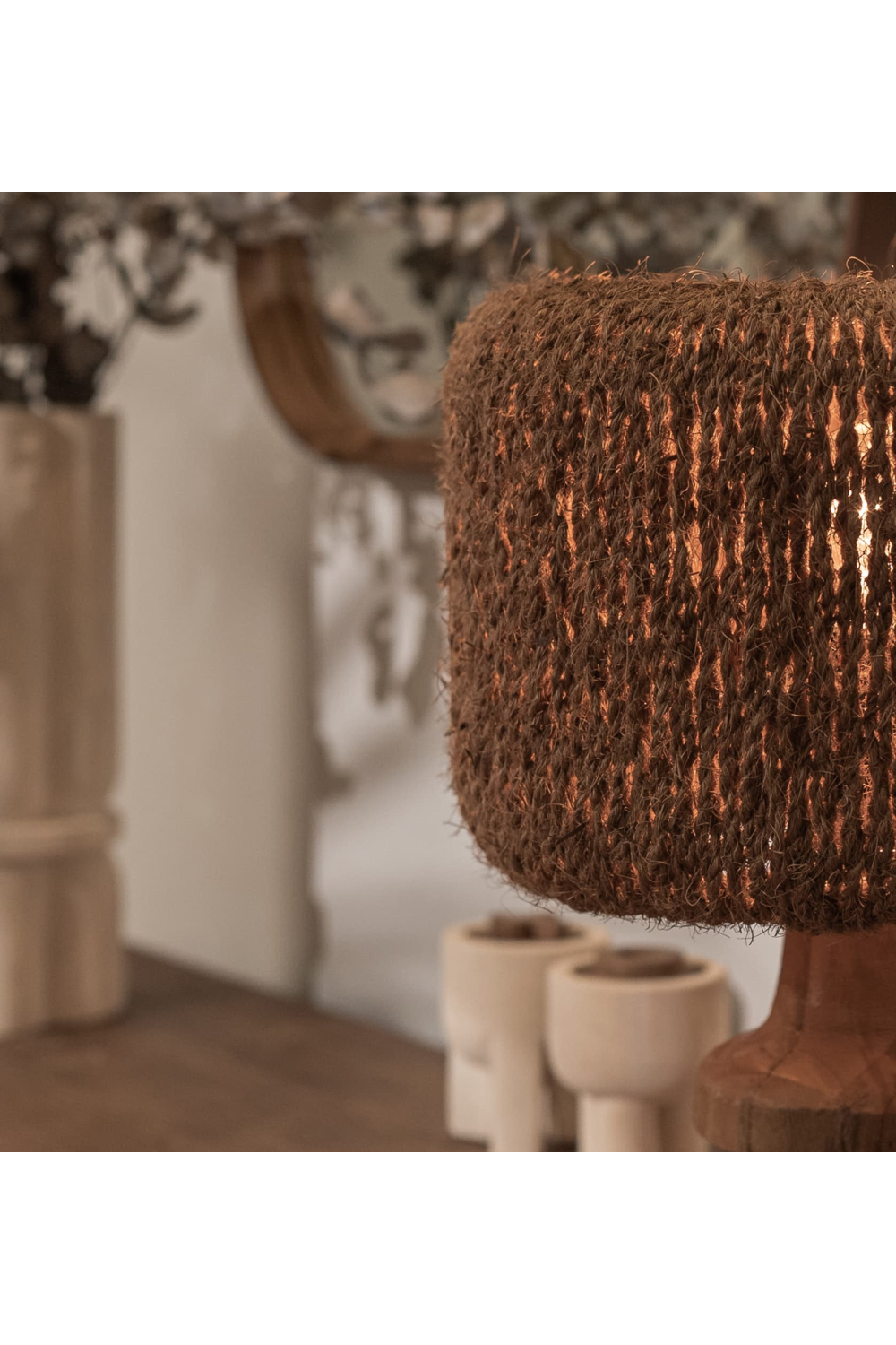 Coconut Fiber Table Lamp M | dBodhi Ivy | OROA.com